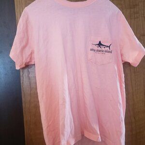 Alvin’s Island Anna Maria Island Florida Pocket Tee – Pink – Men’s M – 100% Cott